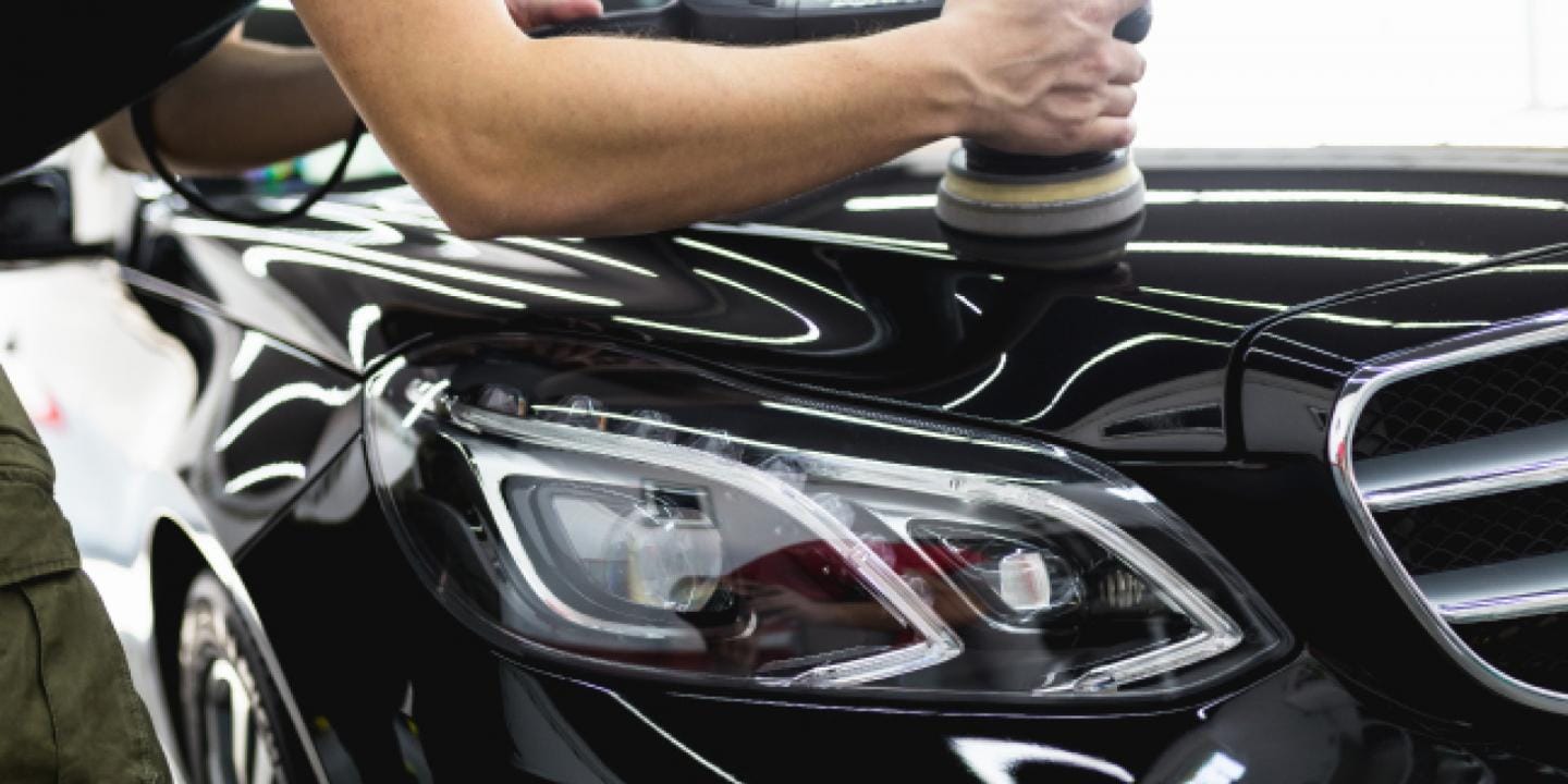 A polish makes your car shiny and scratch-free